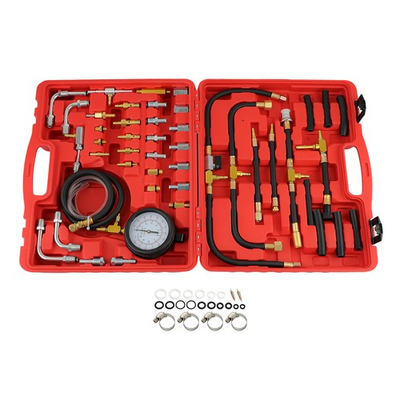 #ad 0 140 PSI Fuel Injection Gauge Pressure Tester Pump Check Tool Set $99.92