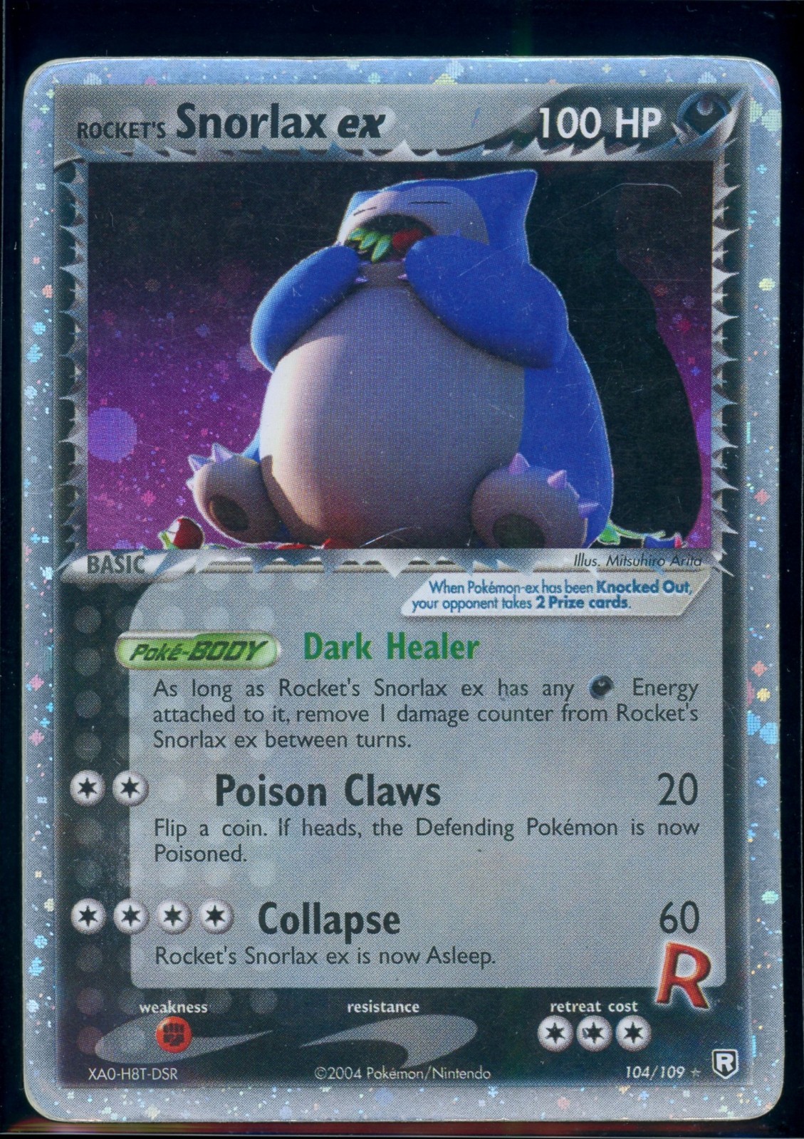 Pokemon EX TEAM ROCKET RETURNS - #104/109 Rocket's Snorlax ex - Holo - ENG - HP+