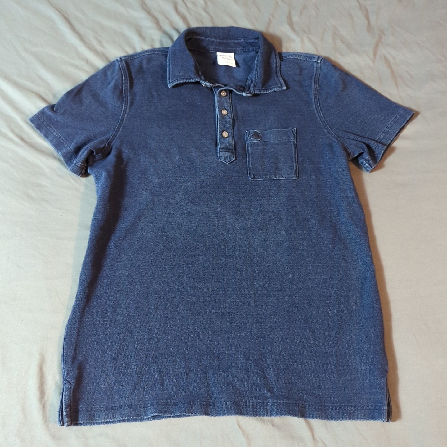 Brooks Brothers Polo Shirt Navy Blue Black Logo Mens Medium 