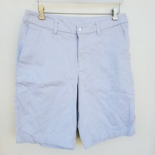 Lululemon Commission Short Qwick Oxford 11" Relaxed White Black Size 34