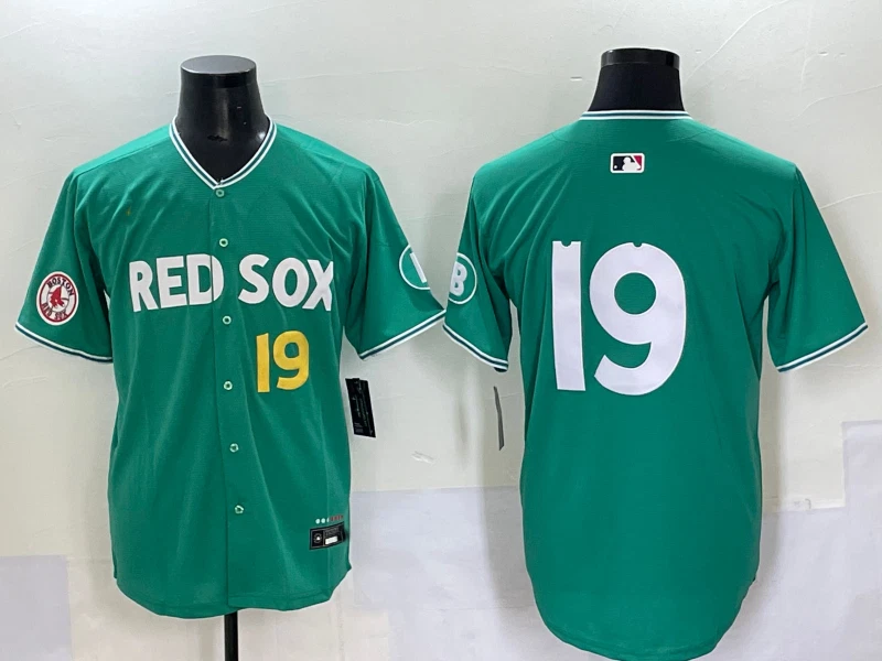Men's Red Sox #19 Roman Anthony Green 2025 City Connect  Player Jersey