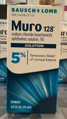 MURO 128 5% SOLUTION 15mL (Exp. 02/2028) Bausch + Lomb MURO 128 eye drops
