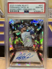 2020 Panini Select FERNANDO TATIS JR #3/15 Cracked Ice Prizm Auto PSA 10