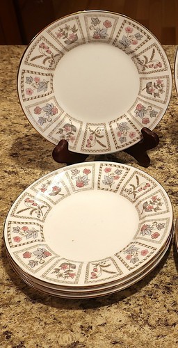 *Set of 4* Minton 'Tapestry' 6 1/4" Bread & Butter Plates Pristine England S-699