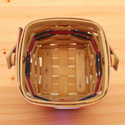 Longaberger 25th Anniversary Basket Eight Signatures Plaid Liner