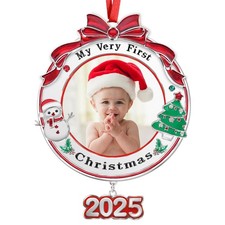 Hedeey Baby's First Christmas Picture Frame Large,