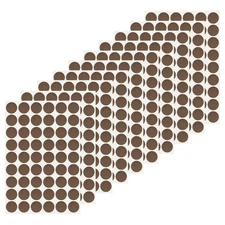 540 Pcs Dia. 21mm/0.8" Hole Cover Stickers, Dark Wood