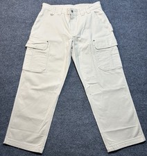 NWOT Duluth Trading Fire Hose Cargo Pants Men  s 36x30 D-Flex Canvas Khaki