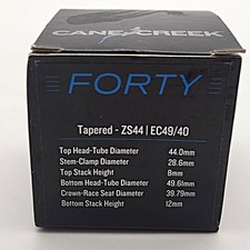 Cane Creek Forty Tapered Headset Black ZS44/EC49/40 fits 1.5" Tapered Steerer