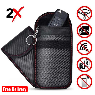 2 Stück Autoschlüssel Signal Blocker RFID Etui Faraday Etui Schlüsselloser Zugang Etui Geschenk UK
