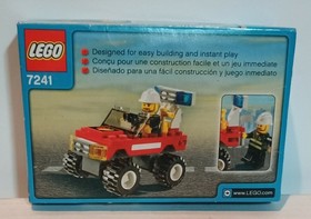 Lego Complete Set 7241 City Fire Car with 1 Minifigure New Factory Sealed In Box