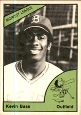 1978 Burlington Bees TCMA #4 Kevin Bass Menlo Park California - EX Baseball Card