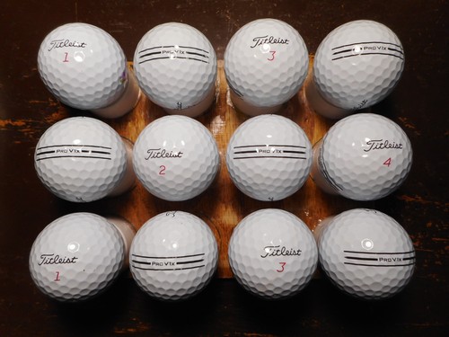 12 Titleist 2025/2026 Pro V1X Enhanced Alignment Mint AAAAA Used Golf Balls