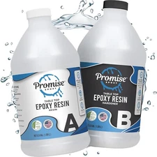 Promise Epoxy - 1 Gallon Kit of Crystal Clear Table Top Epoxy Resin