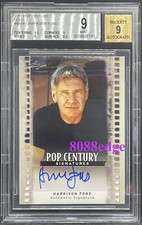 2011 POP CENTURY AUTO: HARRISON FORD #4/5 AUTOGRAPH STAR WARS/BLADE RUNNER BGS 9
