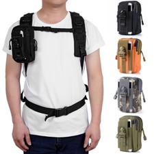 Bolsa de cinturón táctica MOLLE, bolsa de cintura EDC bolsillo para teléfono celular para senderismo al aire libre