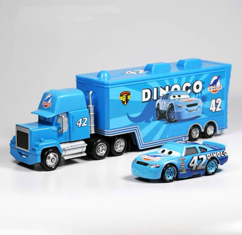 Movie Cars 2 3 Hauler Mark Truck NO.42 & Cal Weathers Racer Speed 2PCS Vehicles