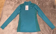 NEW WITH TAGS PIPER SMART CORE COOL XS GREEN 1/4 ZIP LONG SLEEVE SHIRT SMART PAK