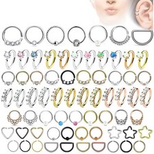 Cartilage Upper Ear Ring - Tragus Top Ear Helix Daith Earring - Nose Septum Hoop