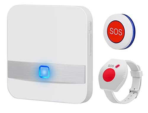 Bracelet alarme personne âgée connecté à une alarme maison sans fil 868Mhz