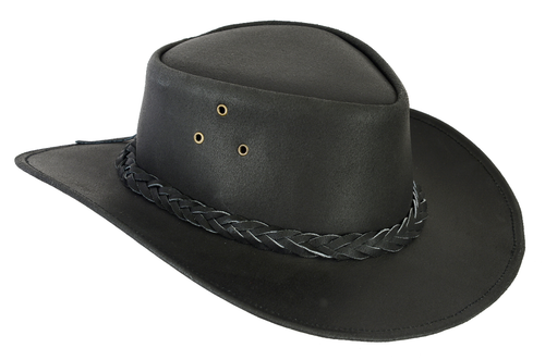 Black Leather Cowboy Hat Real Leather 
