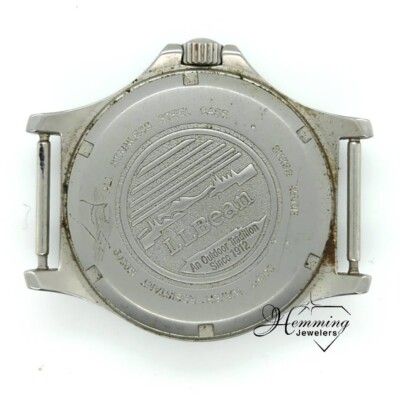L.L. Bean Swiss Field Date Quartz Watch M0809; Not Working; for