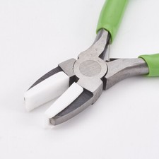 1 pcs Polishing LimeGreen Carbon Steel Jewelry Flat Nose Pliers Beading Tool