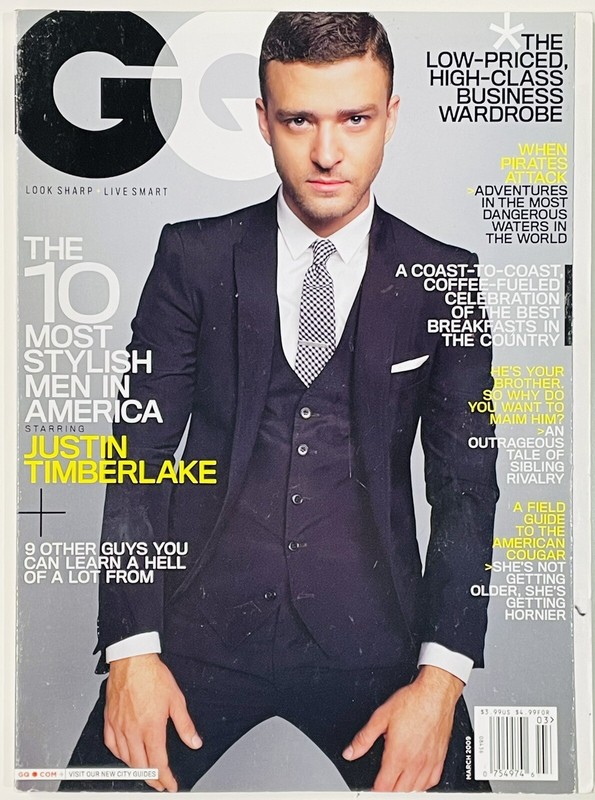 GQ Magazine: March 2009 Issue-Justin Timberlake Cover (Fashion, Modeling, Style)