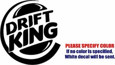 Drift King Racing Car Decal Sticker Funny Vinyl Car Window Bumper Wall Laptop 9"