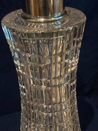 VTG Waterford Lismore Diamond Patterned Fine Cut Crystal Table Lamp - Brilliant! - Picture 6 of 12