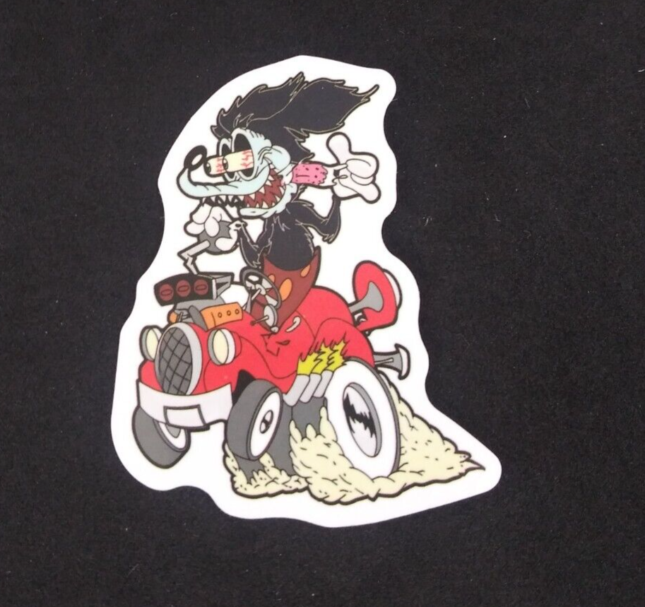 Mickey Mouse Roadster Rat Fink Sticker 2.25