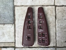 Caprice Impala Roadmaster 91-96 Window Switch Panels Bezels w/ Clips Red, NEW!