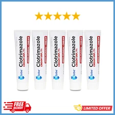 5-Pack Anti-Fungal Cream – Cure Athlete’s Foot, Jock Itch – Compare to Lotrimin