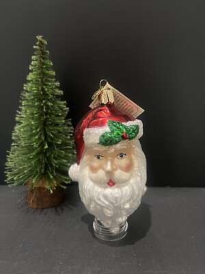 Old World Christmas Merck Family Inge Glas  Vintage Santa Head  Ornament 2006
