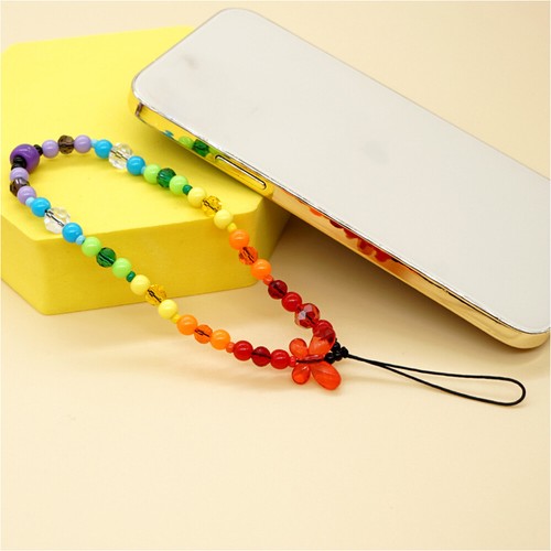 Gradient Color Mobile Phone Charm Crystal Hanging Chain Decoration - 第 3/12 張圖片