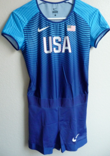Women's Nike Pro Elite USA Track & Field Speedsuit L NEW - Picture 1 of 8
