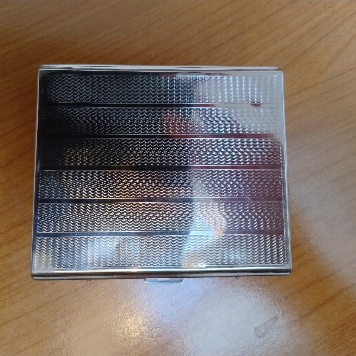 comoy's of london cigarette case Comoy's of London. Silver Coloured Cigarette Case Vintage