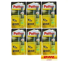 6 x Pattex ADHESIVE FIXER LEATHER SHOE REPAIR GLUE SOLE BOOTS HEEL RUBBER 40g