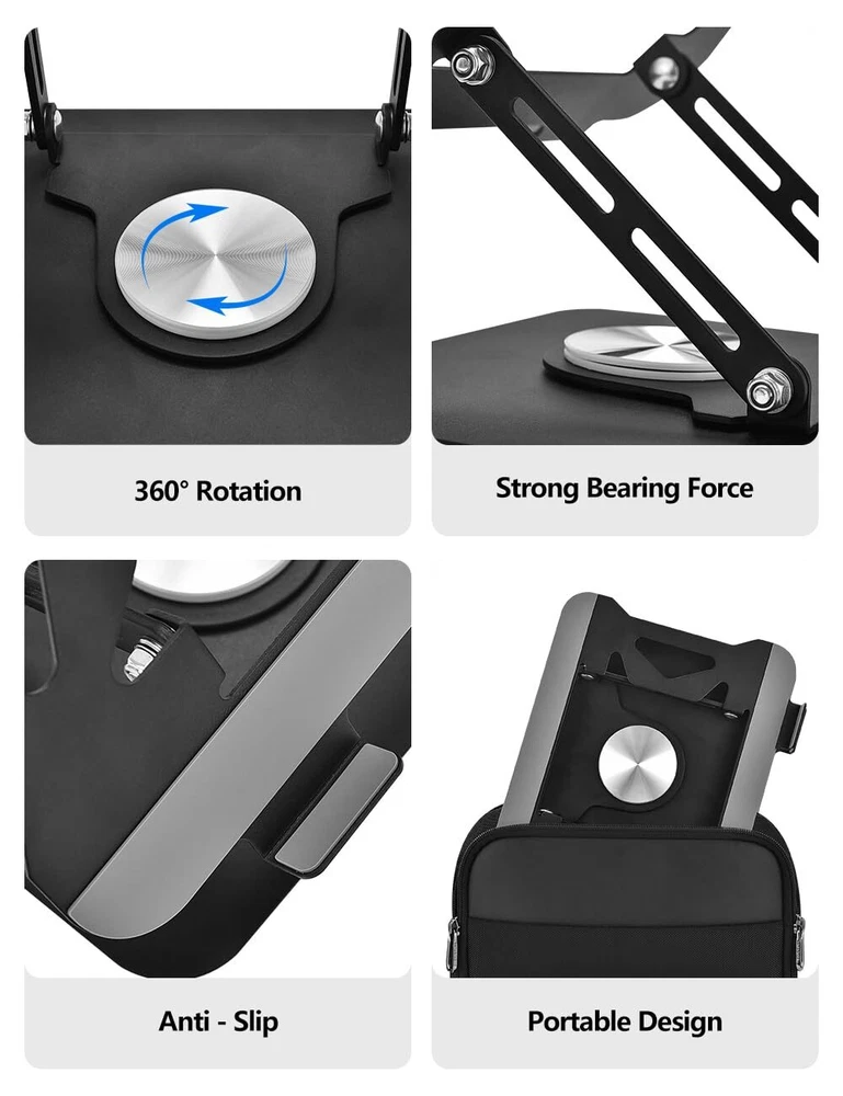 Laptop Stand for Desk, Adjustable Computer Stand with 360° Rotating Base, Lap...