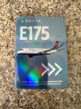 Delta Airlines Pilot Trading Card E175 CARD No. 62 (2022)