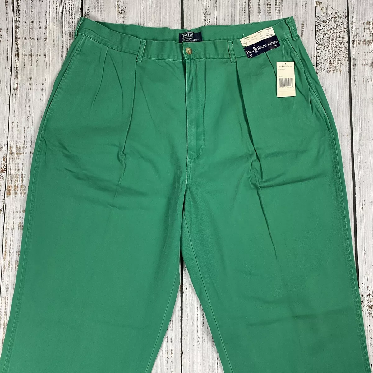 NOS VTG POLO RALPH LAUREN CLASSIC CHINO PANTS MENS 40/36 PLEATED