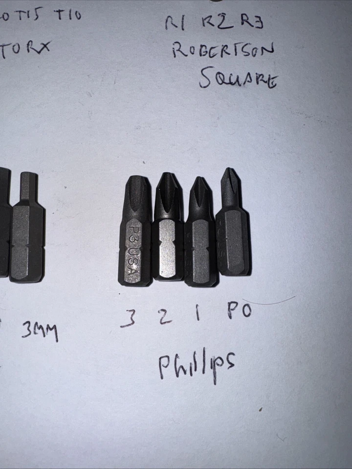 Huge OEM Sears Craftsman USA Nos 19pc Bit Set Mechanics Tool Sets Phillips Flat - Image 4 of 4