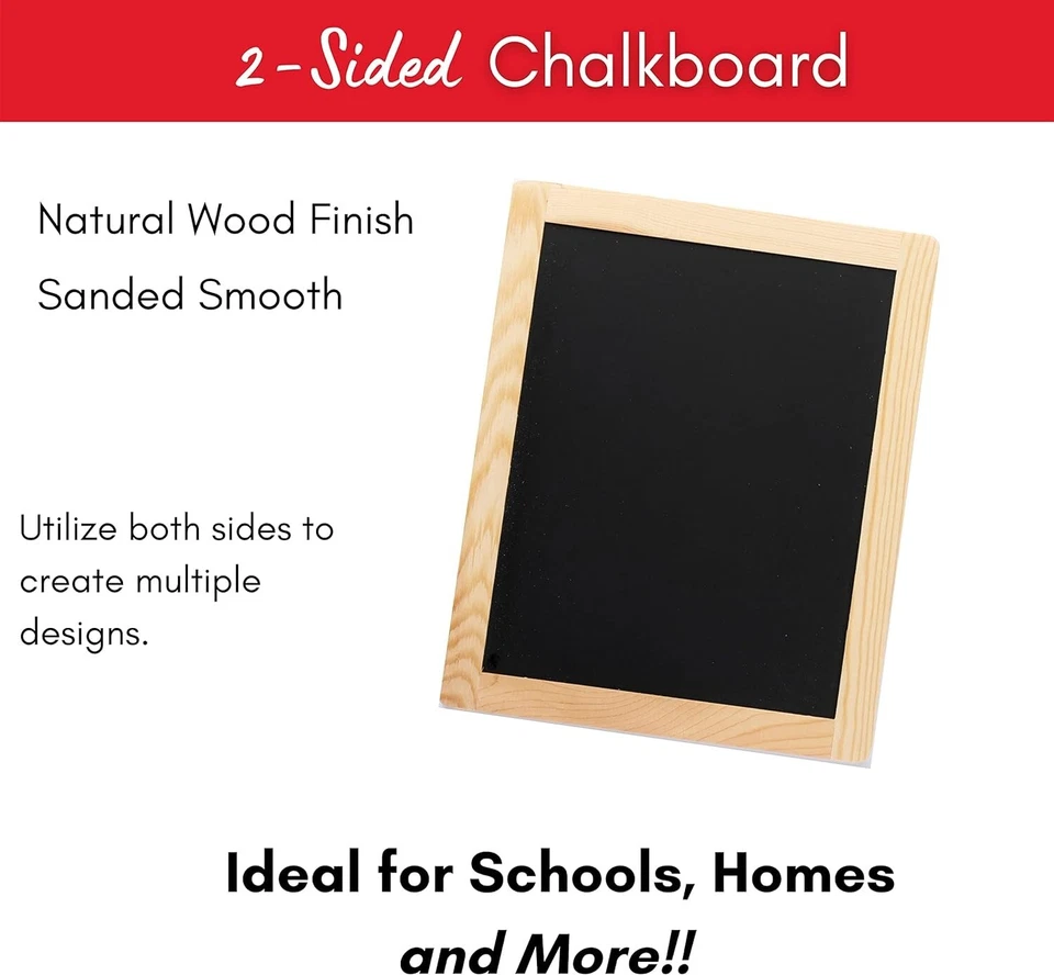 Double Sided Framed Chalkboard, 8.5"X10.5", 1 Pack - Image 2 of 4