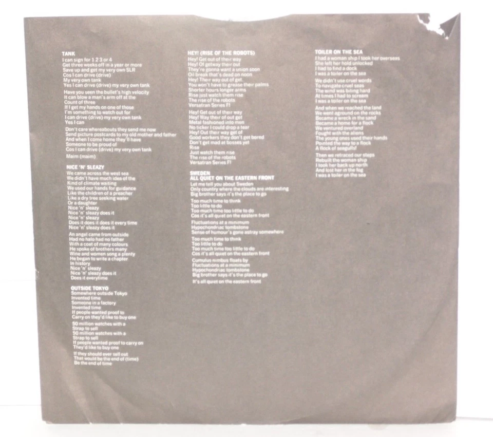 THE STRANGLERS Black And White Marbled LP VG+ Plays Well 1979 A&M SP4706 - Image 4 of 4