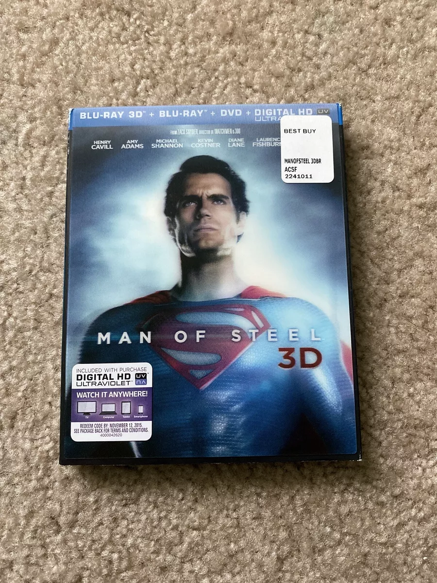 Man of Steel 3D Blu-ray (Blu-ray 3D + Blu-ray + DVD)