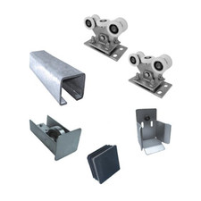 Bodenführung-Set  80x80mm Bausatz Laufwerk freitragend für 5,5m Schiebetor Zn-NL