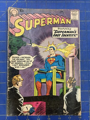 SUPERMAN COMIC 126 DC COMIC SILVER AGE, SUPERMAN WITH ALFRED E. NEUMAN HEAD VG-
