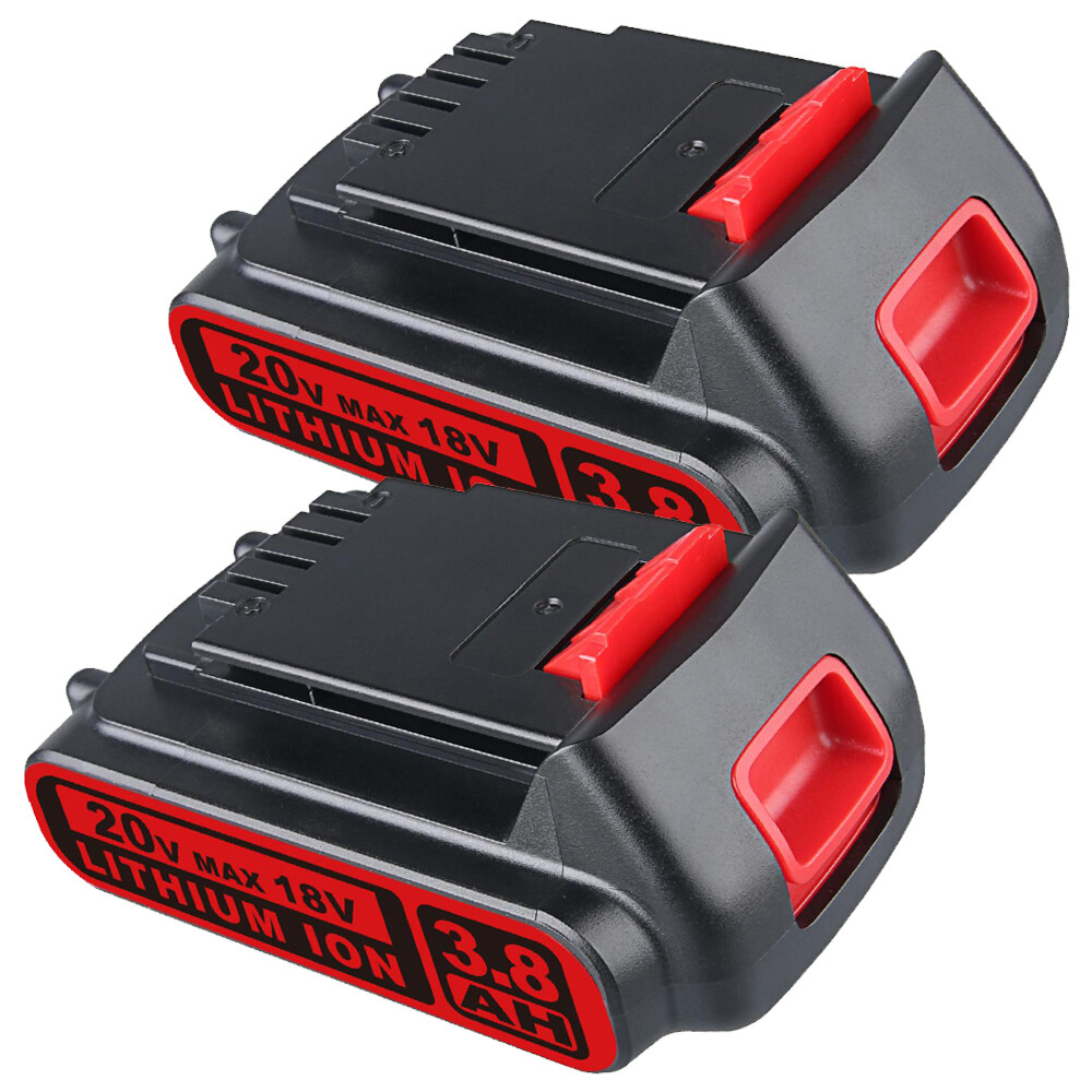 2X 20V Lithium-ion for BLACK+DECKER 3.8Ah Battery 20 Volt LBXR20 LBX20 LBXR20