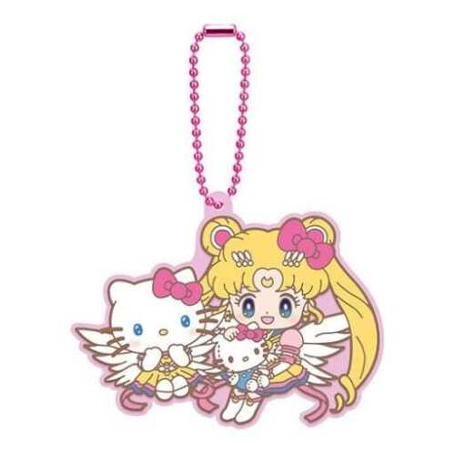 Keychain Eternal Sailor Moon Hello Kitty Movie Cosmos Sanrio Characters Rubber M - Picture 1 of 1