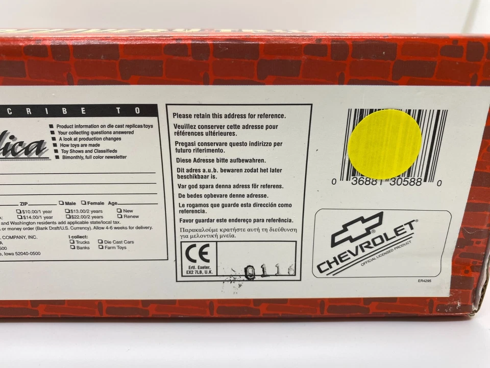 Camión de reparto Pabst Brewing 1923 ERTL, banco vintage Foto 4 de 4